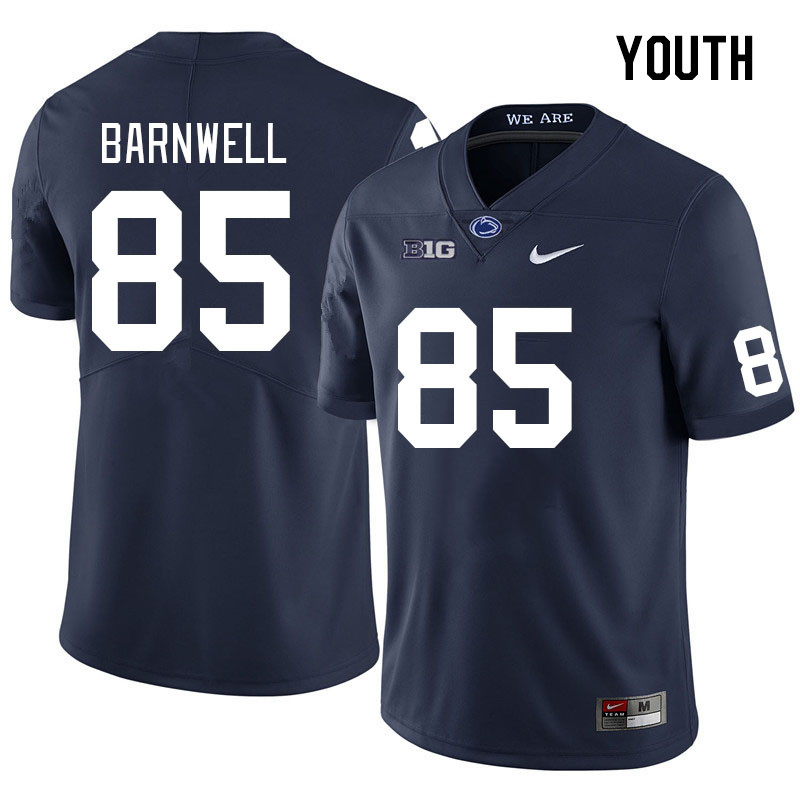 Youth #85 Mega Barnwell Penn State Nittany Lions College Football Jerseys Stitched Sale-Navy - Click Image to Close